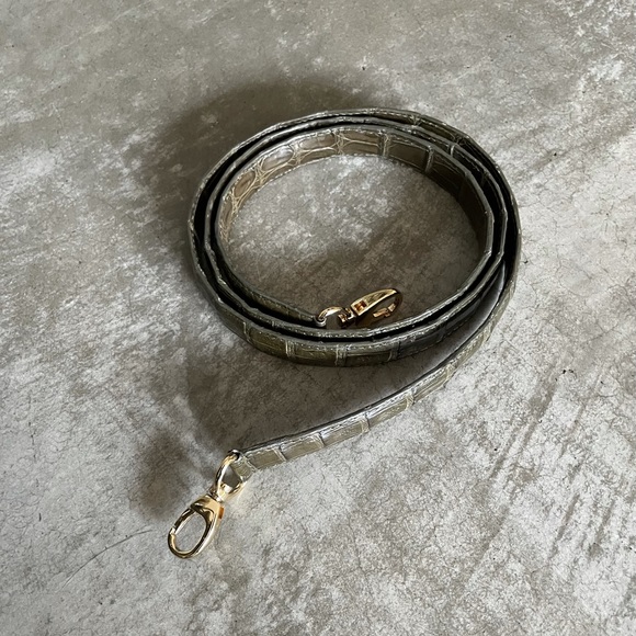 Nancy Gonzalez Caiman Tassel Army Green Bucket Bag - Picture 6 of 14